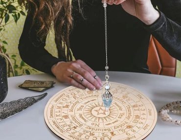Pendulum Board Divination Dowsing Tool Handmade Witchcraft Esotericism Ouija for Spiritual and Energy Readings 25cm (1)